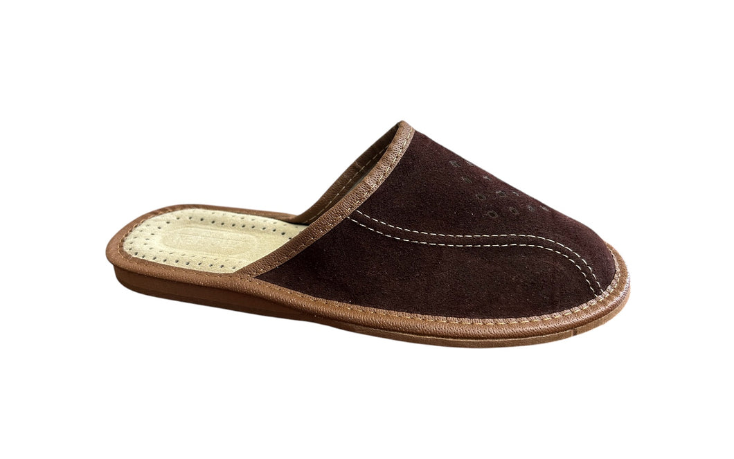 Men's Closed Toe Leather Slippers