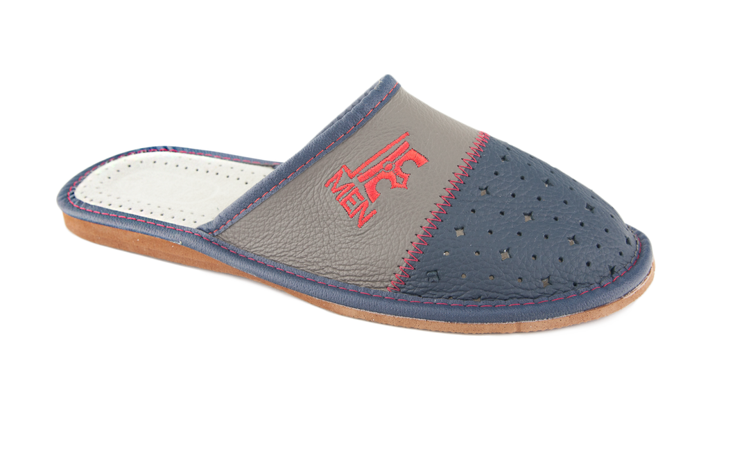 Closed Toe Leather Slippers
