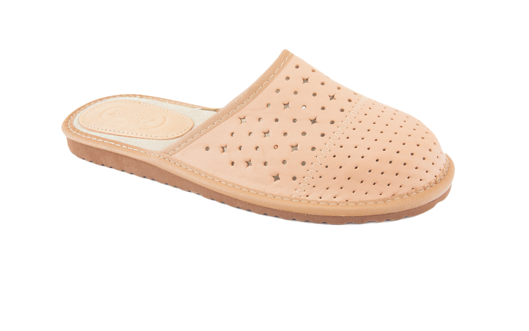 Men's Closed Toe Leather Slippers